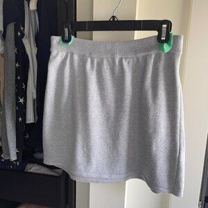 Djerf Avenue Knitted Mini Skirt Grey Melange, Medium